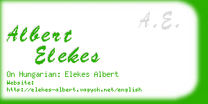 albert elekes business card